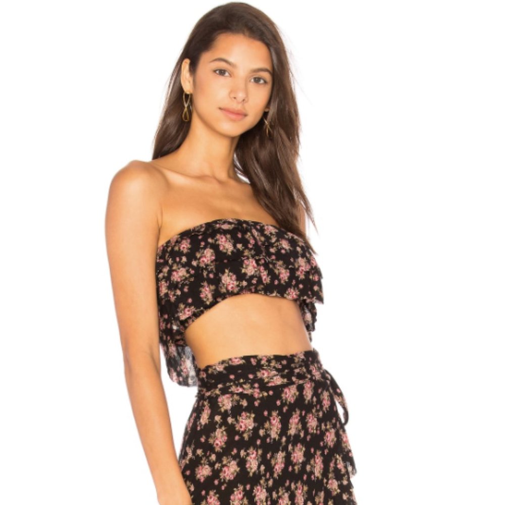 Blue Life Ruffle Crop Top